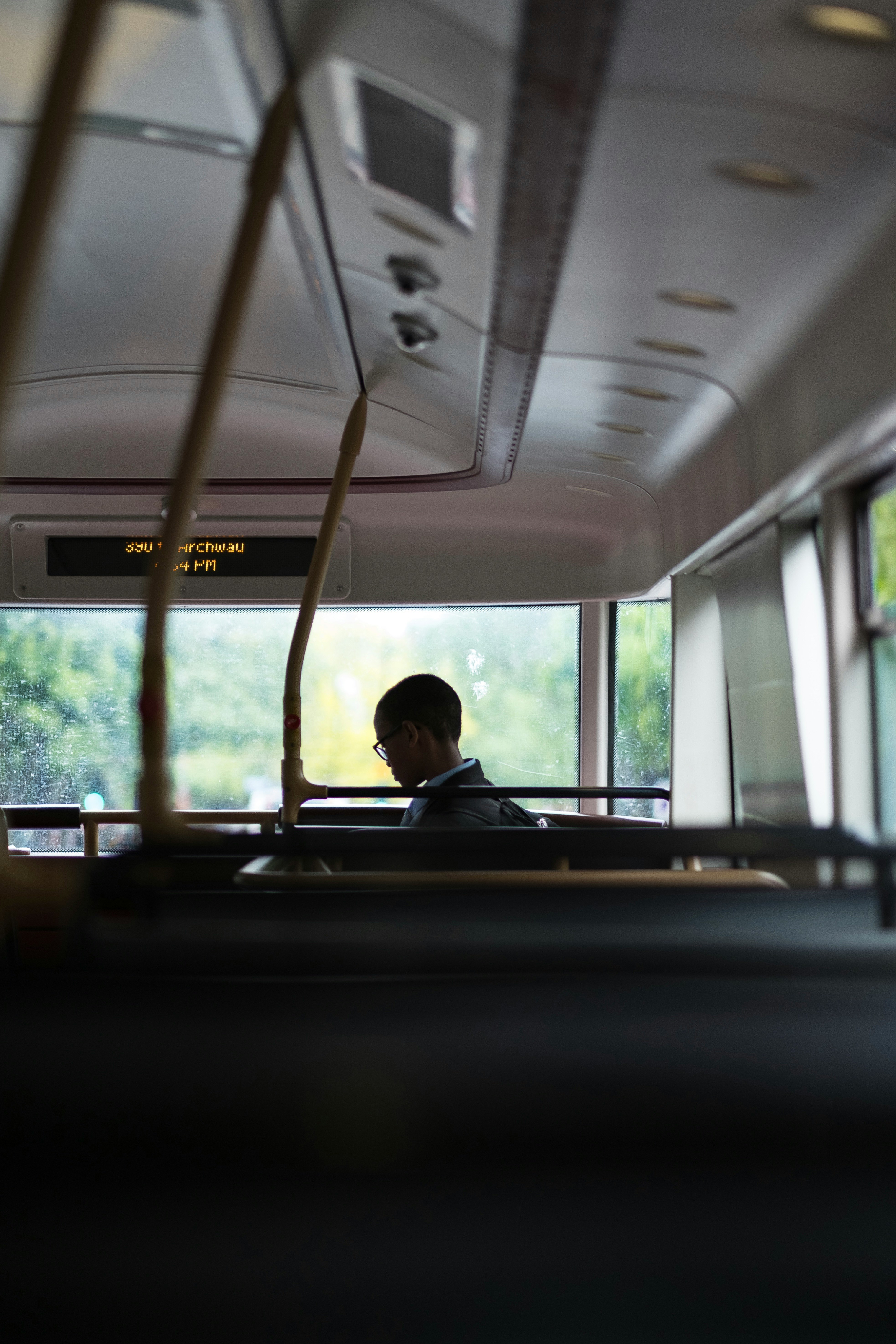 boy inside the bus